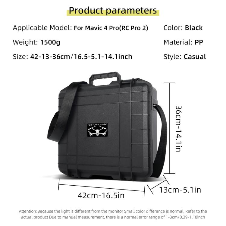 For DJI Mavic 4 Pro Creator Combo RC Pro 2 Explosion-Proof Case Storage Box Suitcase With Shoulder Strap For DJI Mavic 4 Pro Creator Combo RC Pro 2 Explosion-Proof Case Storage Box Suitcase With Shoulder Strap